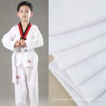 High Quality Woven White Sports Taekwondo Uniform TC Polyester Cotton fabric